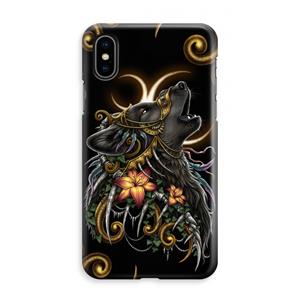 CaseCompany Huilende Wolf: iPhone XS Max Volledig Geprint Hoesje