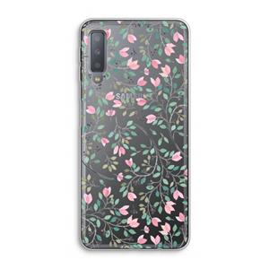 CaseCompany Sierlijke bloemen: Samsung Galaxy A7 (2018) Transparant Hoesje