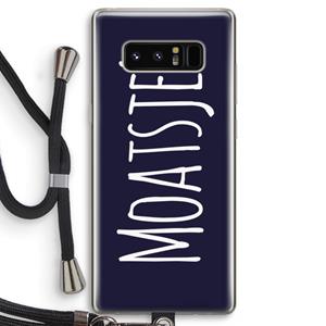 CaseCompany Moatsje!: Samsung Galaxy Note 8 Transparant Hoesje met koord