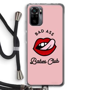 CaseCompany Badass Babes Club: Xiaomi Redmi Note 10 Pro Transparant Hoesje met koord