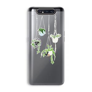CaseCompany Hang In There: Samsung Galaxy A80 Transparant Hoesje