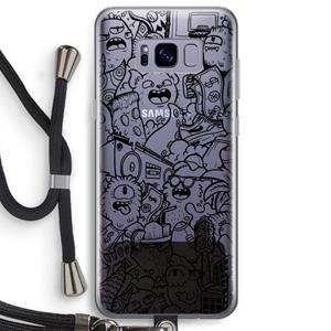 CaseCompany Vexx Black City : Samsung Galaxy S8 Plus Transparant Hoesje met koord