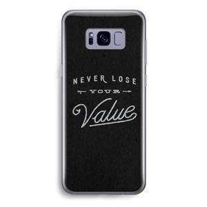 CaseCompany Never lose your value: Samsung Galaxy S8 Transparant Hoesje