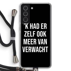 CaseCompany Meer verwacht - Zwart: Samsung Galaxy S21 FE Transparant Hoesje met koord