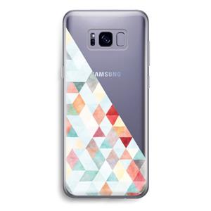 CaseCompany Gekleurde driehoekjes pastel: Samsung Galaxy S8 Transparant Hoesje