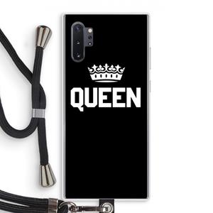 CaseCompany Queen zwart: Samsung Galaxy Note 10 Plus Transparant Hoesje met koord