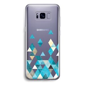 CaseCompany Gekleurde driehoekjes blauw: Samsung Galaxy S8 Transparant Hoesje
