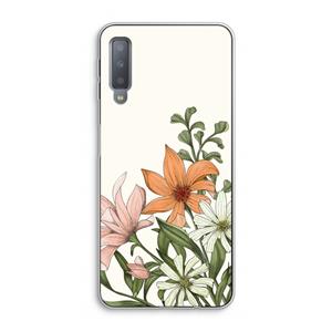 CaseCompany Floral bouquet: Samsung Galaxy A7 (2018) Transparant Hoesje