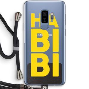 CaseCompany Habibi Blue: Samsung Galaxy S9 Plus Transparant Hoesje met koord