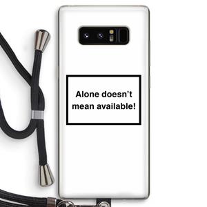CaseCompany Alone: Samsung Galaxy Note 8 Transparant Hoesje met koord