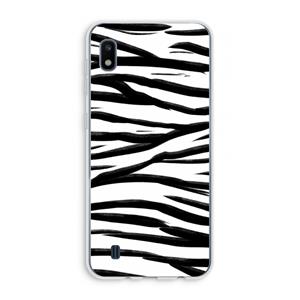 CaseCompany Zebra pattern: Samsung Galaxy A10 Transparant Hoesje