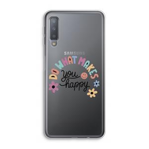 CaseCompany Happy days: Samsung Galaxy A7 (2018) Transparant Hoesje