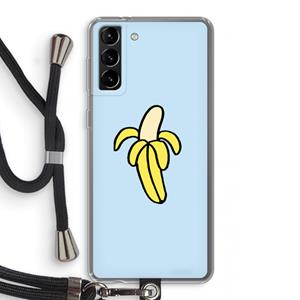 CaseCompany Banana: Samsung Galaxy S21 Plus Transparant Hoesje met koord