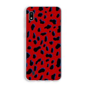CaseCompany Red Leopard: Samsung Galaxy A10 Transparant Hoesje