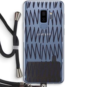 CaseCompany Marrakech Zigzag: Samsung Galaxy S9 Plus Transparant Hoesje met koord