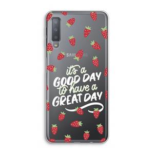 CaseCompany Don't forget to have a great day: Samsung Galaxy A7 (2018) Transparant Hoesje
