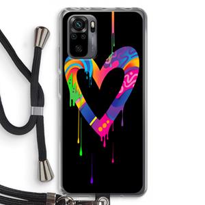 CaseCompany Melts My Heart: Xiaomi Redmi Note 10 Pro Transparant Hoesje met koord