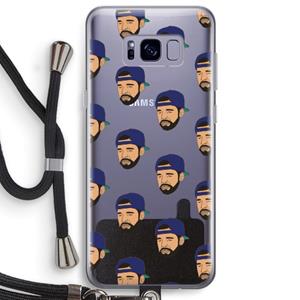 CaseCompany Drake Away: Samsung Galaxy S8 Plus Transparant Hoesje met koord