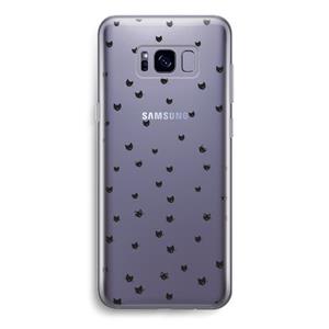 CaseCompany Kleine kattenkopjes: Samsung Galaxy S8 Transparant Hoesje