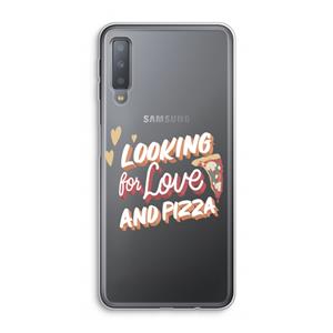 CaseCompany Pizza is the answer: Samsung Galaxy A7 (2018) Transparant Hoesje