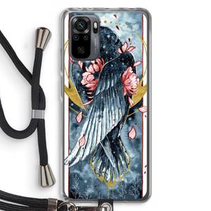 CaseCompany Golden Raven: Xiaomi Redmi Note 10 Pro Transparant Hoesje met koord