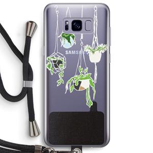 CaseCompany Hang In There: Samsung Galaxy S8 Plus Transparant Hoesje met koord