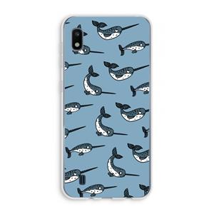 CaseCompany Narwhal: Samsung Galaxy A10 Transparant Hoesje