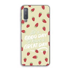 CaseCompany Don't forget to have a great day: Samsung Galaxy A7 (2018) Transparant Hoesje