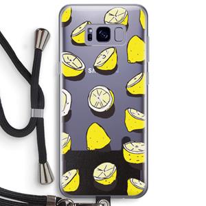 CaseCompany When Life Gives You Lemons...: Samsung Galaxy S8 Plus Transparant Hoesje met koord