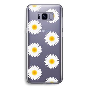 CaseCompany Margrietjes: Samsung Galaxy S8 Transparant Hoesje