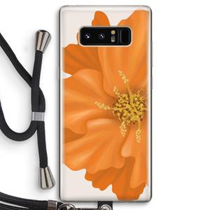 CaseCompany Orange Ellila flower: Samsung Galaxy Note 8 Transparant Hoesje met koord