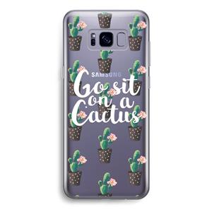 CaseCompany Cactus quote: Samsung Galaxy S8 Transparant Hoesje