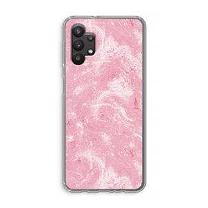 CaseCompany Abstract Painting Pink: Samsung Galaxy A32 5G Transparant Hoesje