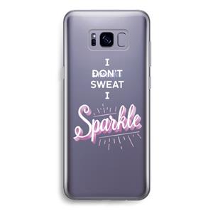 CaseCompany Sparkle quote: Samsung Galaxy S8 Transparant Hoesje