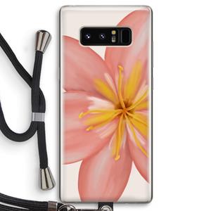 CaseCompany Pink Ellila Flower: Samsung Galaxy Note 8 Transparant Hoesje met koord
