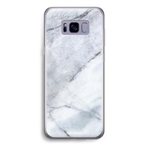 CaseCompany Witte marmer: Samsung Galaxy S8 Transparant Hoesje
