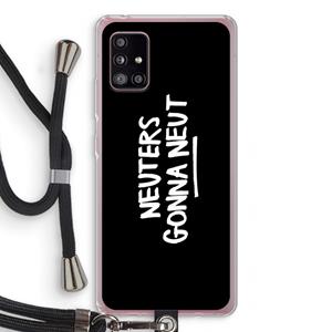 CaseCompany Neuters (zwart): Samsung Galaxy A51 5G Transparant Hoesje met koord