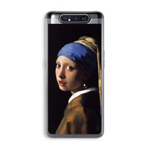 CaseCompany The Pearl Earring: Samsung Galaxy A80 Transparant Hoesje