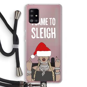 CaseCompany Came To Sleigh: Samsung Galaxy A51 5G Transparant Hoesje met koord