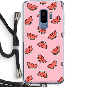 CaseCompany Watermeloen: Samsung Galaxy S9 Plus Transparant Hoesje met koord