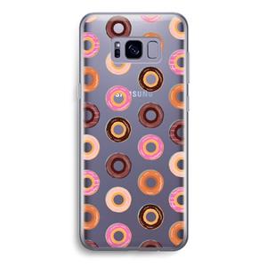 CaseCompany Donuts: Samsung Galaxy S8 Transparant Hoesje