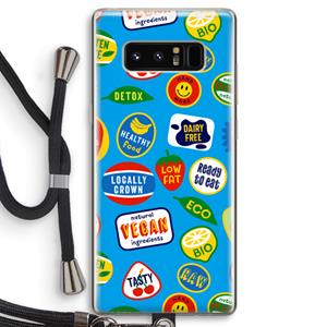 CaseCompany Fruitsticker: Samsung Galaxy Note 8 Transparant Hoesje met koord