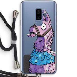 CaseCompany Lama: Samsung Galaxy S9 Plus Transparant Hoesje met koord