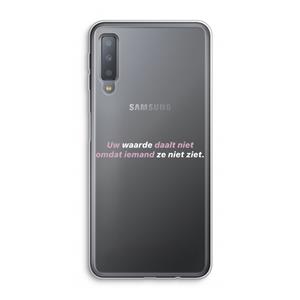 CaseCompany uw waarde daalt niet: Samsung Galaxy A7 (2018) Transparant Hoesje