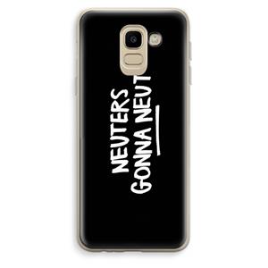 CaseCompany Neuters (zwart): Samsung Galaxy J6 (2018) Transparant Hoesje