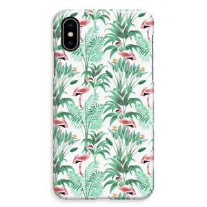 CaseCompany Flamingo bladeren: iPhone XS Max Volledig Geprint Hoesje