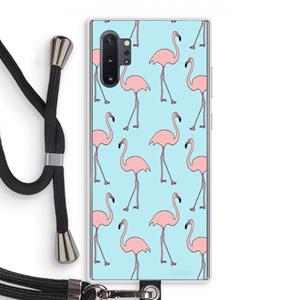CaseCompany Anything Flamingoes: Samsung Galaxy Note 10 Plus Transparant Hoesje met koord