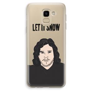 CaseCompany Let It Snow: Samsung Galaxy J6 (2018) Transparant Hoesje