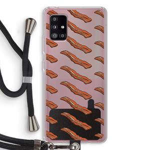 CaseCompany Bacon to my eggs #2: Samsung Galaxy A51 5G Transparant Hoesje met koord