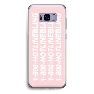 CaseCompany Hotline bling pink: Samsung Galaxy S8 Transparant Hoesje